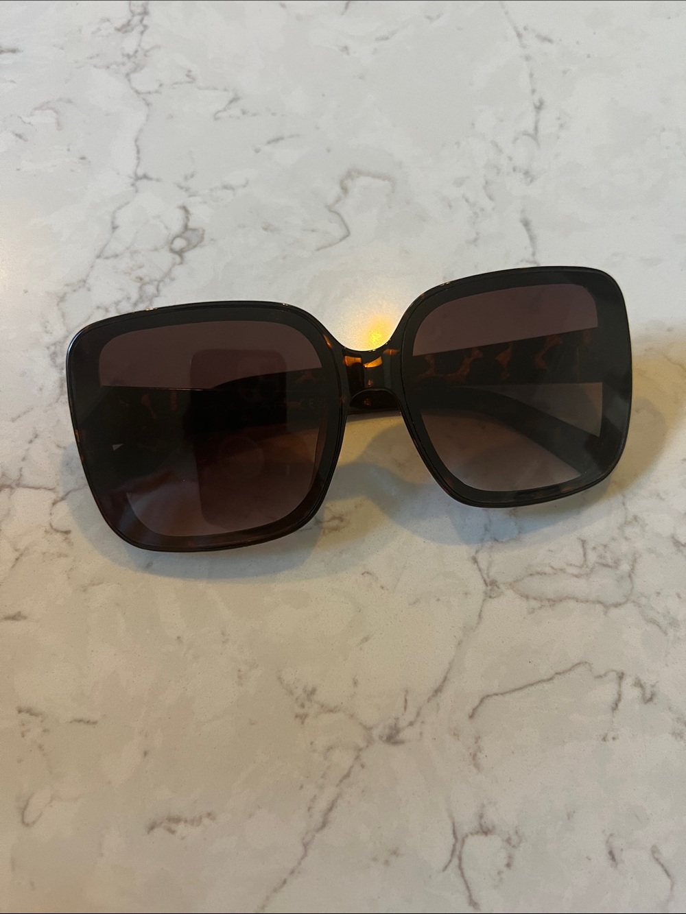 Tahari Tortoiseshell Oversized Square Sunglasses - Brown